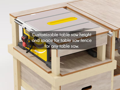 Professional Workbench Building Plan Instant Download
