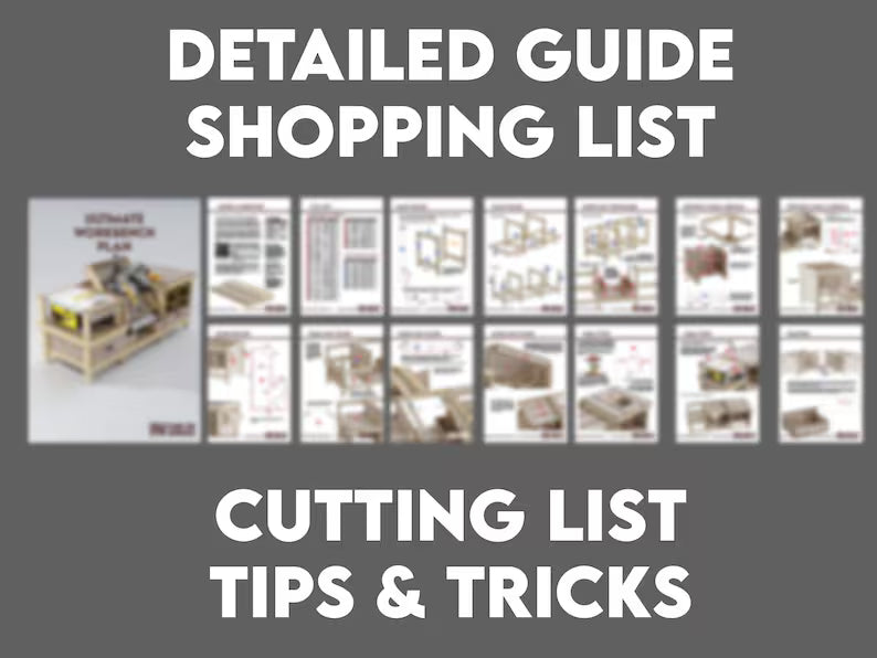 Professional Workbench Building Plan Instant Download