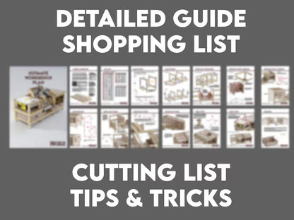 Professional Workbench Building Plan Instant Download