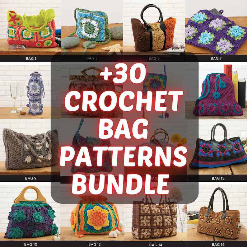 1500+ Digital Crochet Pattern Bundle
