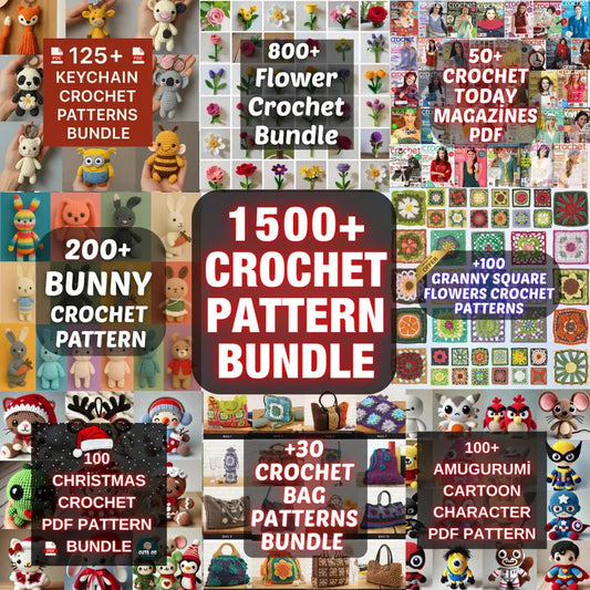1500+ Digital Crochet Pattern Bundle