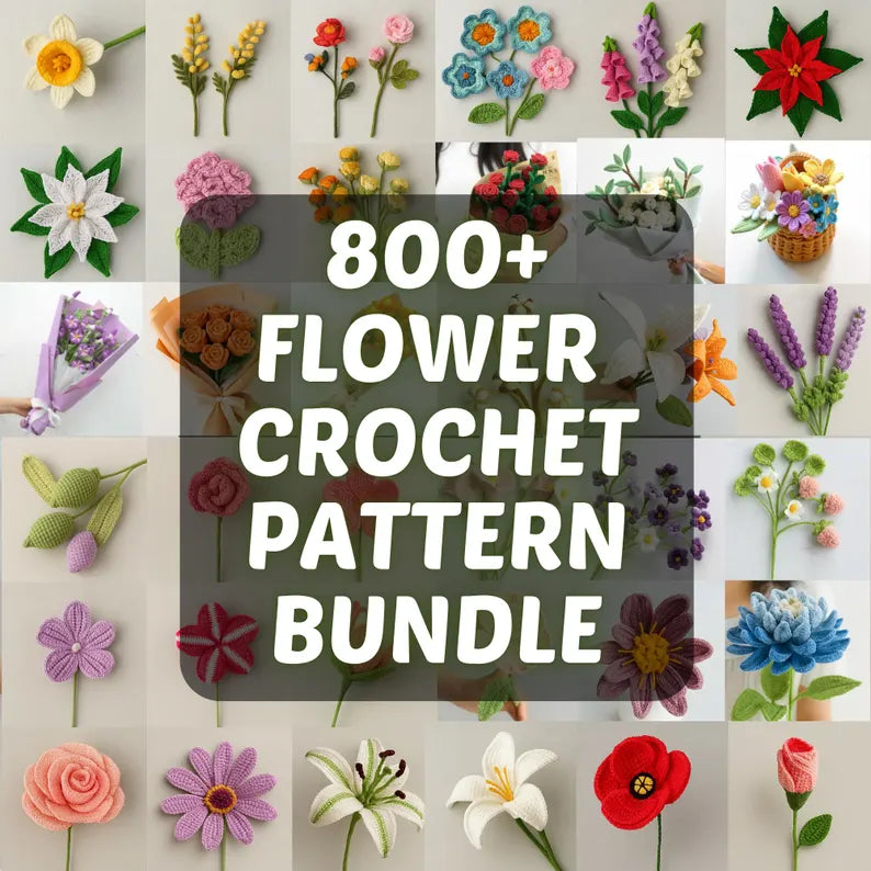 1500+ Digital Crochet Pattern Bundle